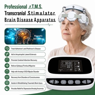 Transcranial Magnetic Brain Machine for Depression Relief Stroke Mood Balance
