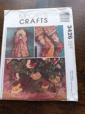 Neu - McCalls 3426 Schnittmuster Basteln Weihnachten Strumpf Baum Engel Schmuck