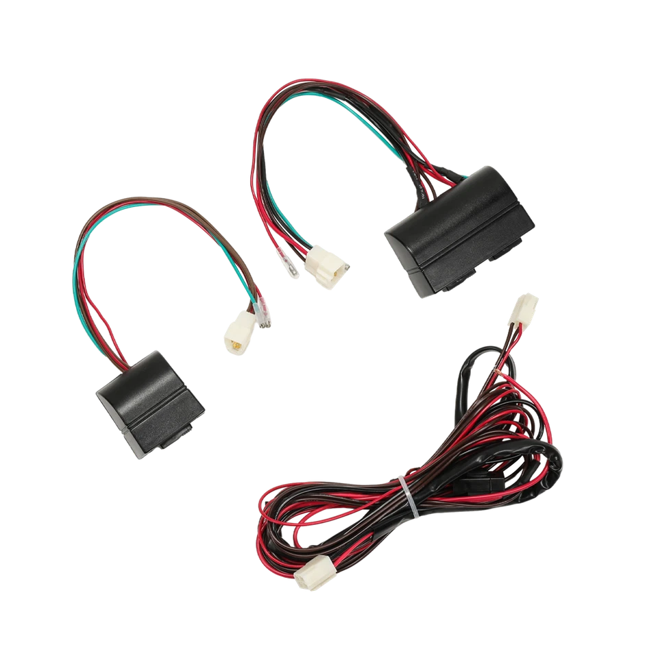 Universal 2 Door Power Window Kit w/ Flat Glass Switches Wiring Harness - Image 4 of 4