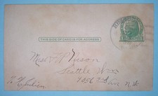U.S COVER WASHINGTON TERRITORY RIMROCK WA 1923 SEATTLE WA Q100