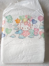 Mega Disposable ABDL diaper- Hello Kitty Balloon Fun -READ DESCRIPTION FULLY