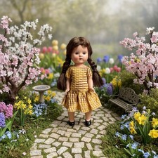 Vintage Sarold SA4 Doll 7.5” Hard Plastic Blue Sleep Eyes Made in England 1950s