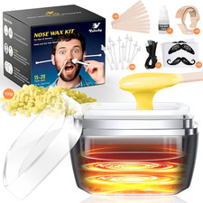 Nose Wax Kit Men, Nose Ear Hair Removal Kit for Men Women, 40 Sticks, 100g Wax,