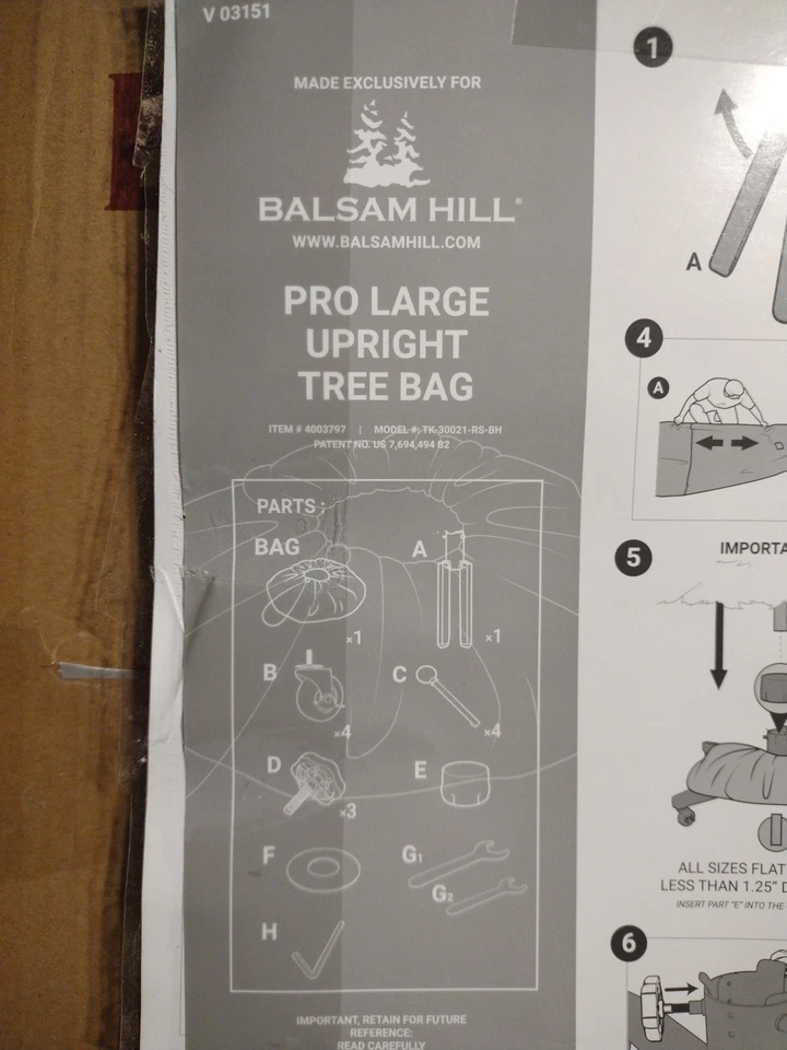 Bolsa de armazenamento Balsam Hill grande vermelha vertical rolante árvore de Natal - Imagem 2 de 2