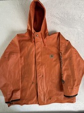 Carhartt 102082 PVC Hooded Rain Jacket Orange XL Regular