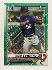2021 1st Bowman Green Mega Box Mojo /99 Junior Severino Minnesota Twins