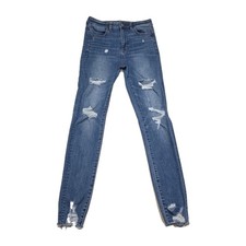 American Eagle Super Stretch X Highest Rise Jegging Distressed Size 4 Womens