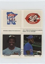 1983 Fleer Stamps Block of Four Minnesota Twins Cincinnati Reds Al Bumbry 0kb5