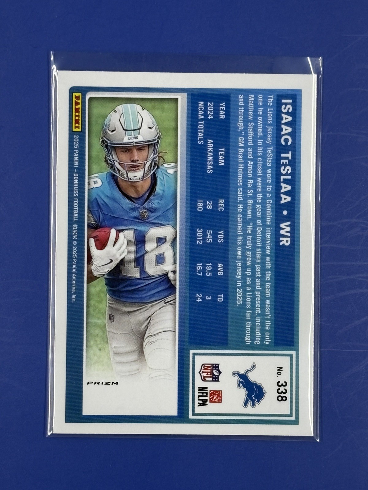 2025 Panini Donruss - Isaac Teslaa #338 Optic Preview Red Pandora Prizm (RC)