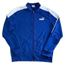 Puma Track Jacket Y2K Full Zip Sportswear Blue Mens Large