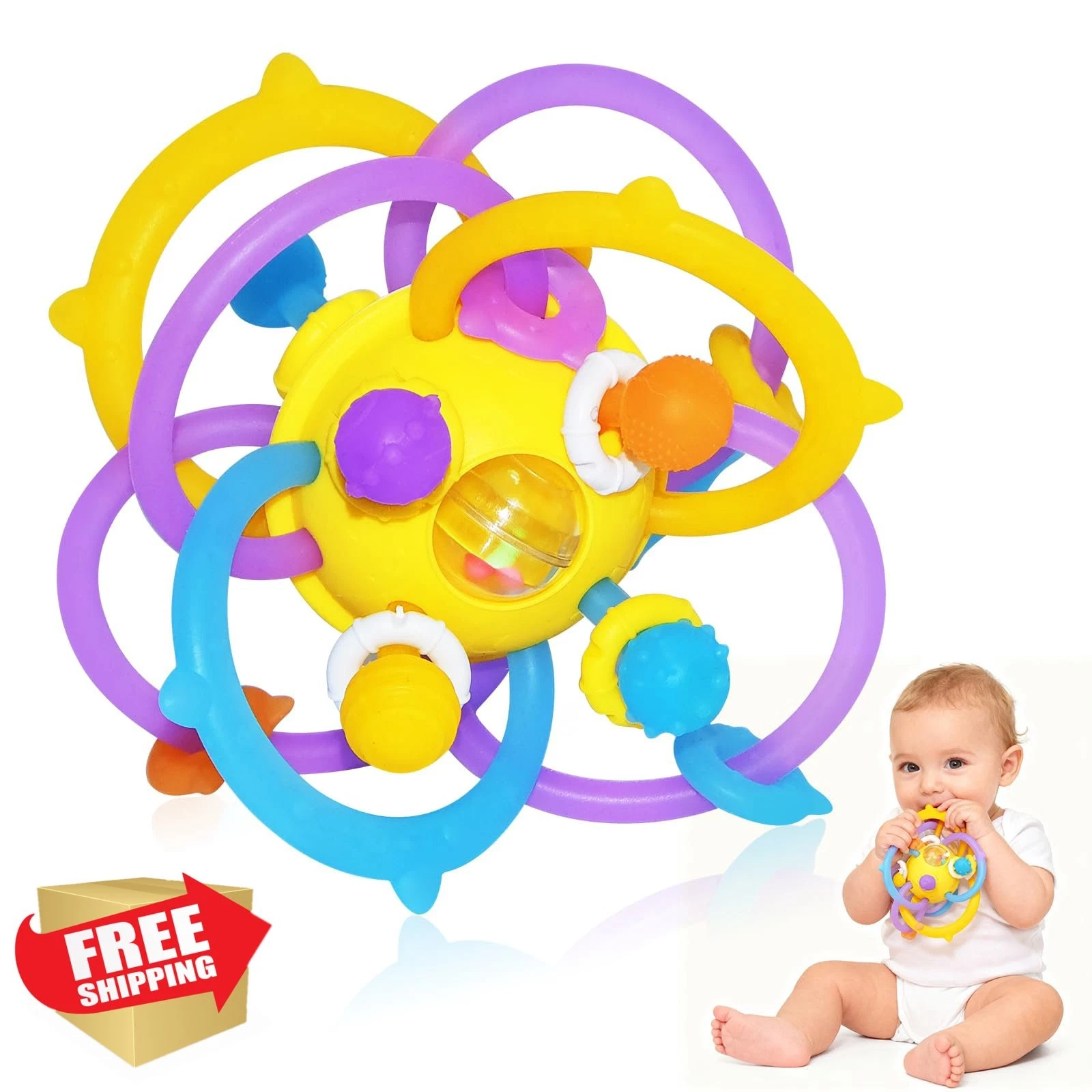 Angelle Silicone Teether multicolored