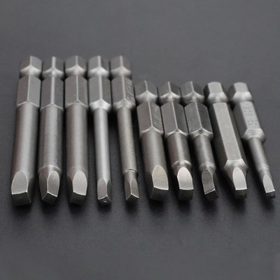 10pcs SQ1-SQ5 Square Head Screwdriver Bits Set Hex Shank Magnetic Screwdriver