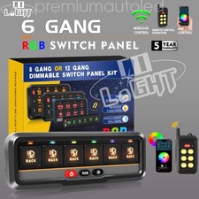 AUXBEAM RGB 6/8Gang Switch Panel Toggle LED Light Bar Switch Relay System Marine