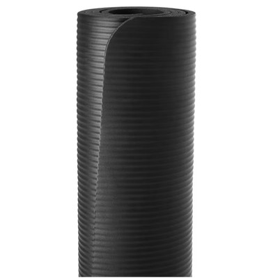Basics Extra Thick Exercise Yoga Mat with Carrying Strap, Non-Slip Fitness Mat.