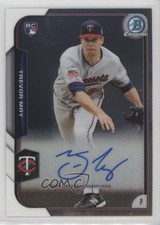 2015 Bowman Chrome Rookie Auto Trevor May #BCAR-TM Auto f0v