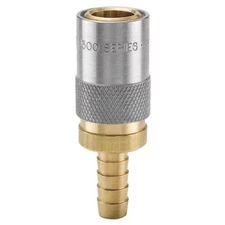 Parker Pc204av Hydraulic Quick Connect Hose Coupling, Brass Body, Sleeve Lock,