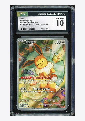 Pokemon CGC 10 GEM MINT Eevee Promo 2025 #173 SVP Prismatic Evolutions ETB ENG