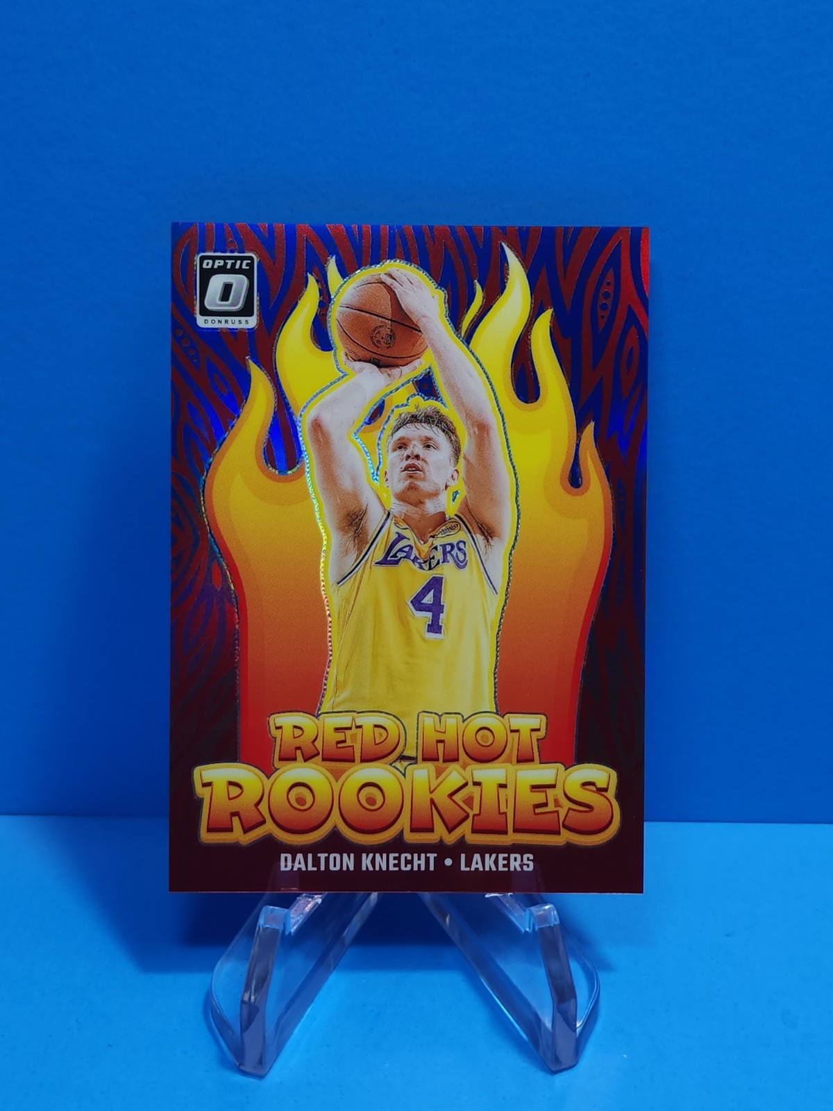 2024-25 Optic Basketball Dalton Knecht Red Hot Rookies Blue /49 RC Lakers
