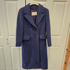 Vintage Pendleton Wool Navy Blue Trench Pea Coat Womens 12 Double Breasted READ