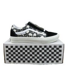 Vans Skate Old Skool Calavera Pila Blanco Negro Zapatos Para Hombre Talla 9.5 NUEVO VN000EDN9X1