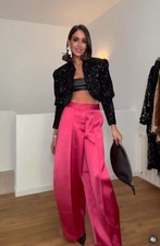 Zara Satin Balloon Trousers Size SMALL Ref 1255/552/630 Trending Blogger