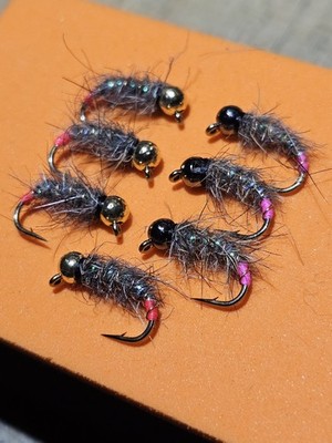 7 TUNGSTEN RIVER NYMPH BULLETS SIZE 14 GRAYLING Kamasan Hooks 