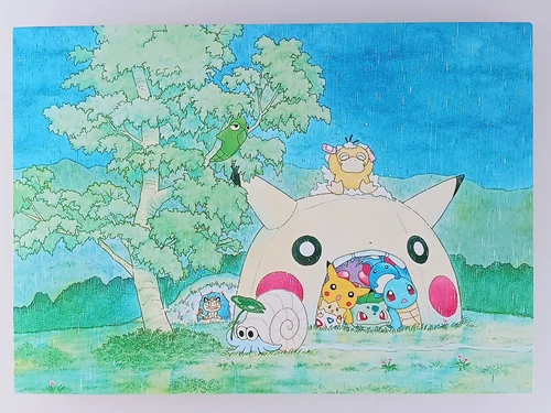 Postal Pokémon Pikachu & Friends por Keiko Fukuyama rara Nintendo de Japón - Imagen 1 de 6