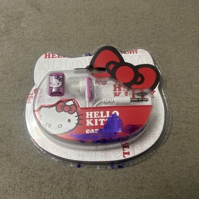 Hello Kitty Ear Buds Headphones Sanrio Sakar 2013, Wired/Corded.3.5mm Plug.