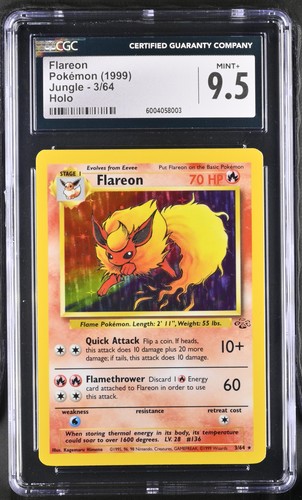 Flareon (1st Edition) graded CGC 9.5 for sale on eBay