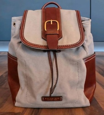 orig. ''The Bridge'' - seltener Canvas-/Leder Rucksack (beige/braun) - Klassiker