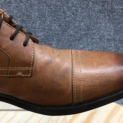 Nunn Bush Mens Leather Oxfords Size 9.5 Tan Dress Shoes Nunn Bush Calderone Plain Toe Oxfords, Cognac - Tan | Dress  main image 4