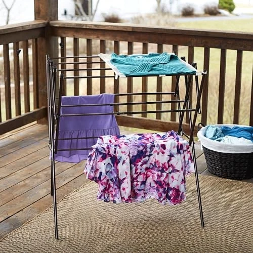 家用必需品 5175 可折叠可扩展金属衣服干燥架, — 第 3/4 张图片