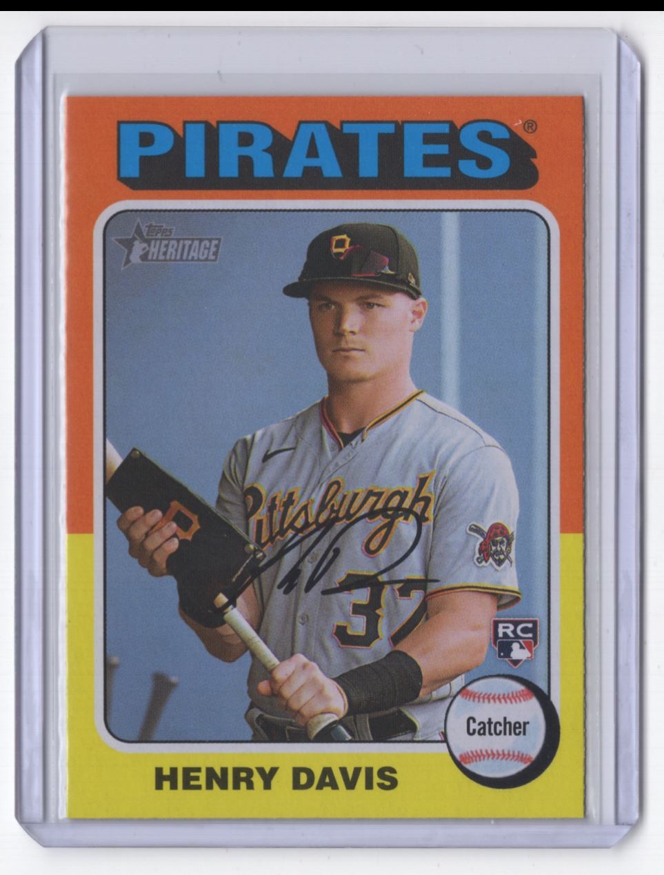 2024 Topps Heritage Henry Davis Rookie Pittsburgh Pirates #415
