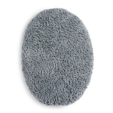 Polyester Toilet Lid Cover Grey 19 x 22 Inches Basic Soft Seat Cover