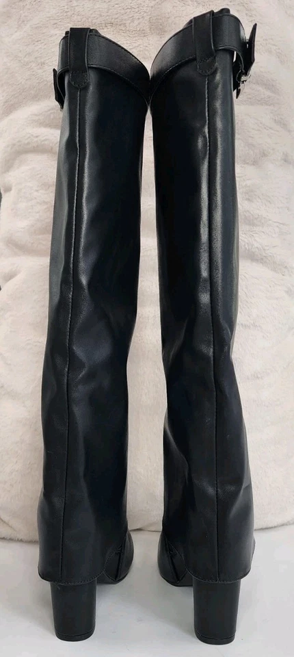 Botas Wild Diva Fasion Lounge Shaya hasta la rodilla plegables cremallera oculta talla 6 Foto 2 de 4