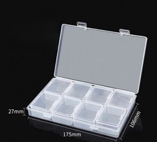 8-Section Watch Repair Parts Movement Square Removable Storage Box Organizer