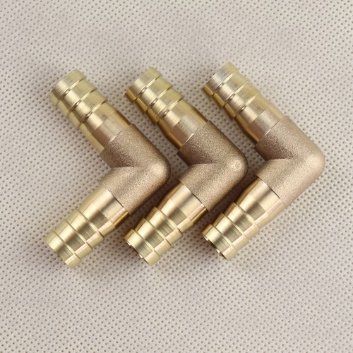 3Pcs Brass Barbed Tube Pipe Fitting Hose Barb Elbow 90 Degree (1/2" x 1/2" ) NEW - Picture 1 of 6