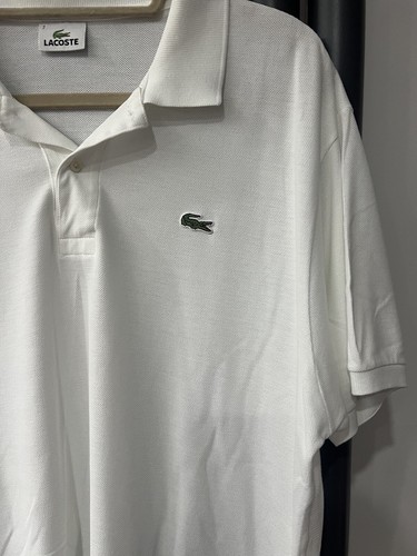 Mens Lacoste Polo T Shirt Size XXL White - Picture 3 of 5