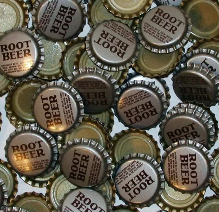 Soda pop bottle caps Lot of 12 ROOT BEER plastic lined unused new old stock