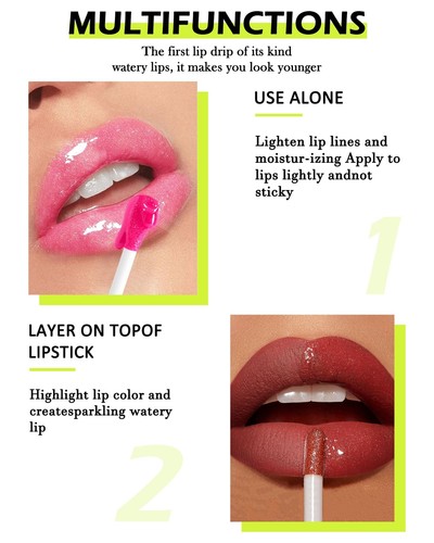 4 Colors Lip Oil Lip GlazeHydrating Tinted Plumping Lip GlossFat Lip Oil Drip... - Picture 4 of 8