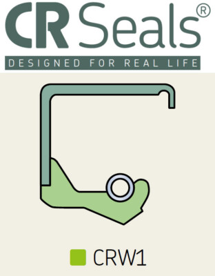 SKF CR Oil Seals, Type CRW1, Single Lip NBR Rubber w/ Garter Spring 
