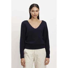 VELVET By Graham & Spencer Jodie Dolman Sleeve Sweater Ink S $238 F8