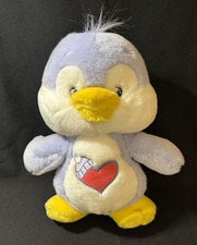 2004 Care Bears Cousins Cozy Heart Penguin Purple 11" Stuffed Animal Plush Toy