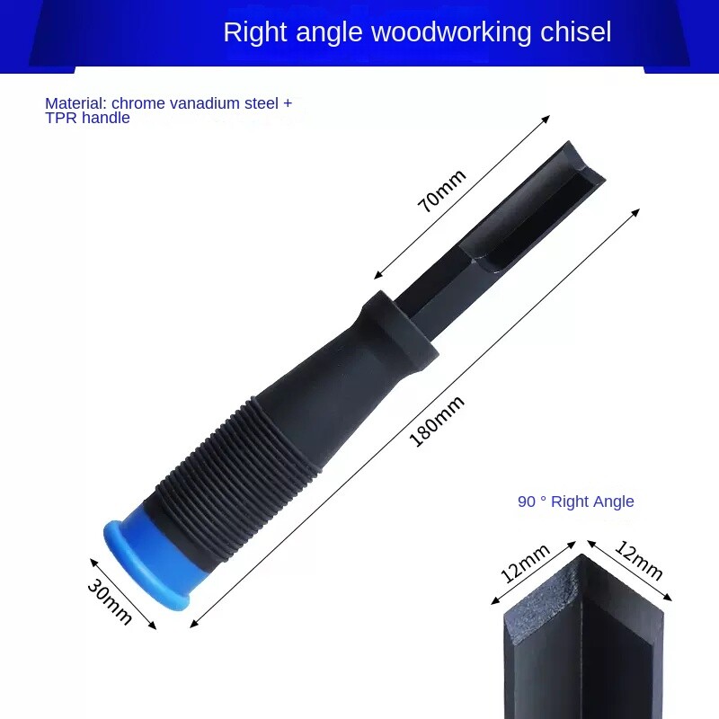 Wood Chisels Right Angle Chisel Squaring Corner Chisel ChromeSteel TPR ...