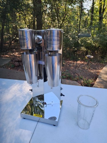 Commercial Double Head Drink Mixer Stainless Steel Milk Shake Machine 110V-USED