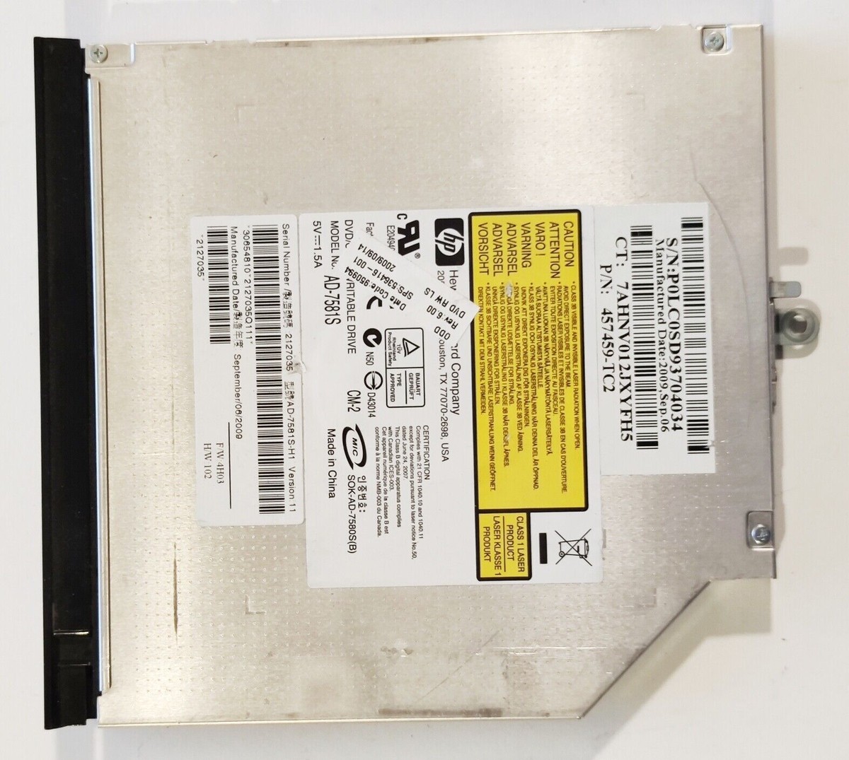 DVD RW SATA OPTICAL DEVICE HP PROBOOK 4510S | eBay
