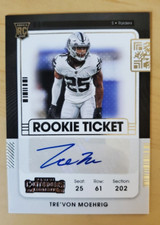 2021 Panini Contenders Tre'von Moehrig Rookie Ticket Auto #166 Raiders