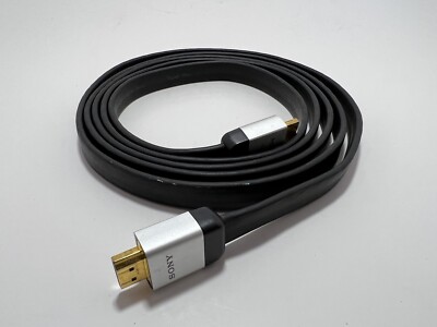 Sony HDMI Ethernet Cable 2m Flat High speed 3D HD PS4 XBOX 1080P TV DLC-HE20HF 