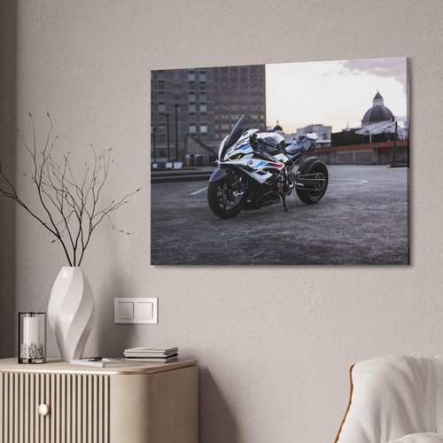 BMW Inspired S1000RR High Resolution Museum Quality Horizontal Canvas Print #033 - Picture 2 of 10