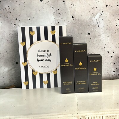 Lanza Keratin Healing Oil Lustrous Shampoo 300ml + Conditioner 250ml +Oil 100ml